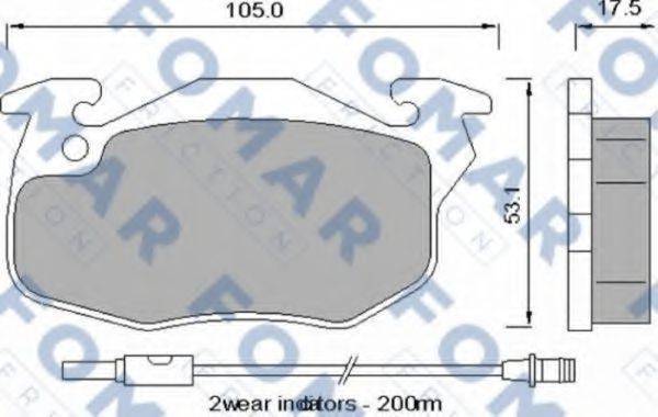 FOMAR FRICTION FO529481 Комплект гальмівних колодок, дискове гальмо