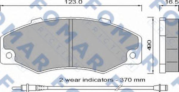 FOMAR FRICTION FO546881 Комплект гальмівних колодок, дискове гальмо