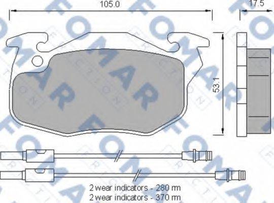 FOMAR FRICTION FO553781 Комплект гальмівних колодок, дискове гальмо