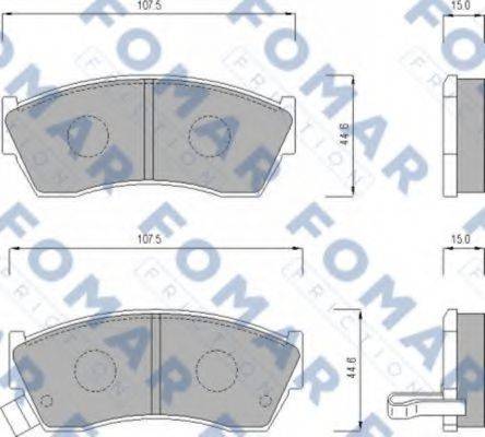 FOMAR FRICTION FO620081 Комплект гальмівних колодок, дискове гальмо