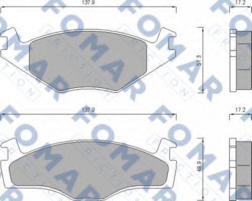 FOMAR FRICTION FO647481 Комплект гальмівних колодок, дискове гальмо