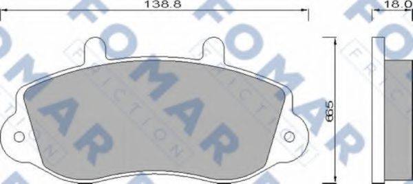 FOMAR FRICTION FO677381 Комплект гальмівних колодок, дискове гальмо