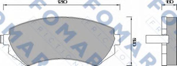 FOMAR FRICTION FO679481 Комплект гальмівних колодок, дискове гальмо