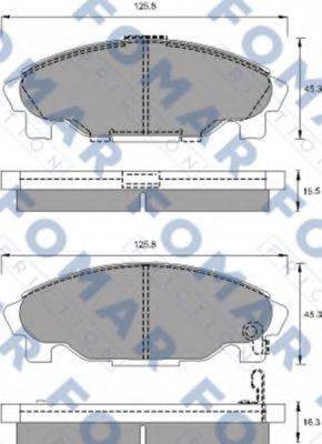 FOMAR FRICTION FO691481 Комплект гальмівних колодок, дискове гальмо