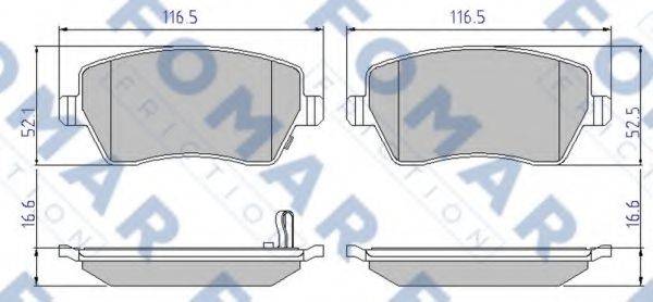 FOMAR FRICTION FO839181 Комплект гальмівних колодок, дискове гальмо