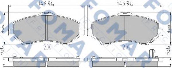 FOMAR FRICTION FO850083 Комплект гальмівних колодок, дискове гальмо