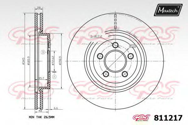 MAXTECH 8112176880 гальмівний диск