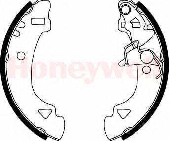 BENDIX 381374B Комплект гальм, барабанний гальмівний механізм