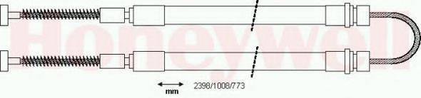 BENDIX 431187B Трос, стоянкова гальмівна система