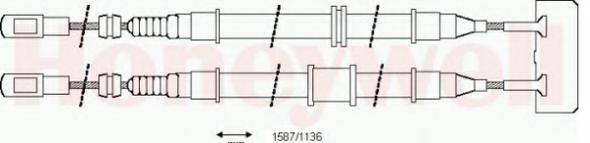 BENDIX 431231B Трос, стоянкова гальмівна система