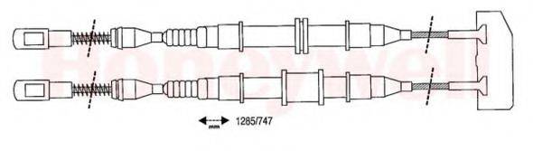 BENDIX 432103B Трос, стоянкова гальмівна система