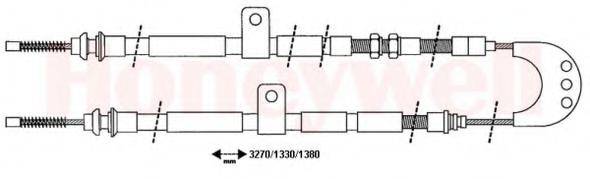 BENDIX 432662B Трос, стоянкова гальмівна система