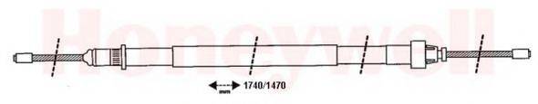 BENDIX 432828B Трос, стоянкова гальмівна система