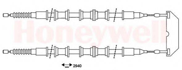 BENDIX 432911B Трос, стоянкова гальмівна система