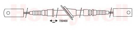 BENDIX 432965B Трос, стоянкова гальмівна система