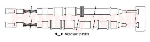 BENDIX 432982B Трос, стоянкова гальмівна система