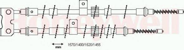 BENDIX 433103B Трос, стоянкова гальмівна система