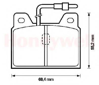 BENDIX 571218B Комплект гальмівних колодок, дискове гальмо