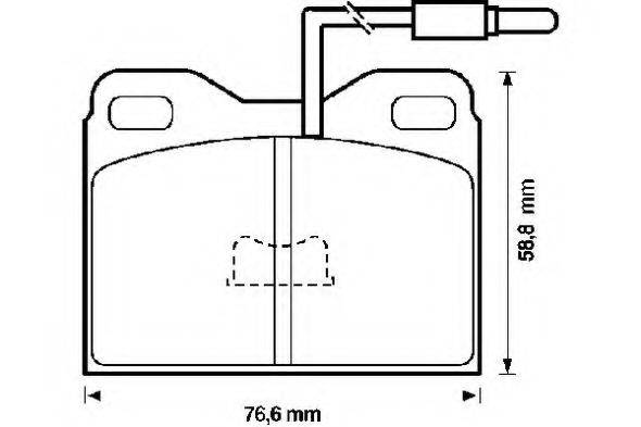 BENDIX 571323B Комплект гальмівних колодок, дискове гальмо