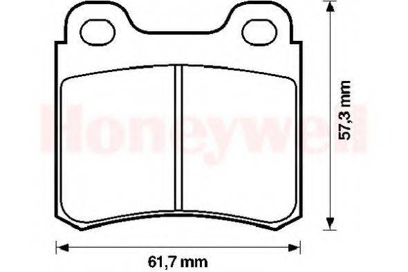 BENDIX 571388B Комплект гальмівних колодок, дискове гальмо