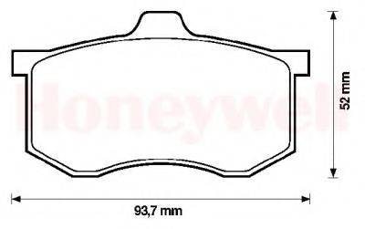 BENDIX 571403B Комплект гальмівних колодок, дискове гальмо