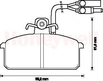 BENDIX 571455B Комплект гальмівних колодок, дискове гальмо