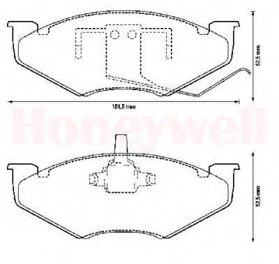 BENDIX 571518B Комплект гальмівних колодок, дискове гальмо