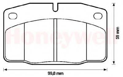 BENDIX 571539B Комплект гальмівних колодок, дискове гальмо