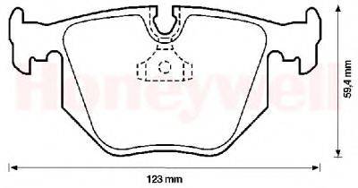 BENDIX 571545B Комплект гальмівних колодок, дискове гальмо