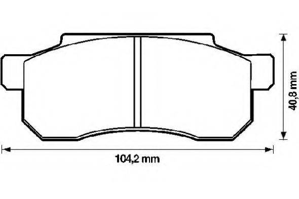 BENDIX 572168B Комплект гальмівних колодок, дискове гальмо