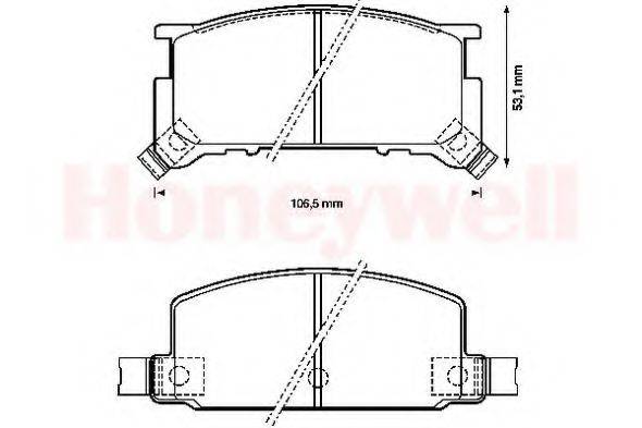 BENDIX 572172B Комплект гальмівних колодок, дискове гальмо