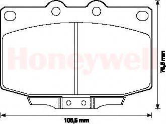 BENDIX 572174B Комплект гальмівних колодок, дискове гальмо