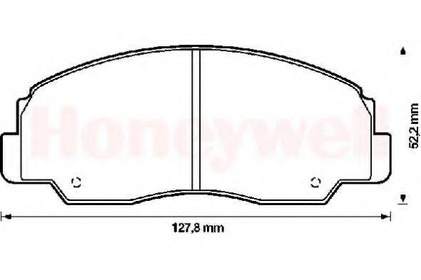 BENDIX 572294B Комплект гальмівних колодок, дискове гальмо