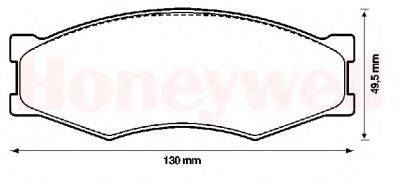 BENDIX 572312B Комплект гальмівних колодок, дискове гальмо