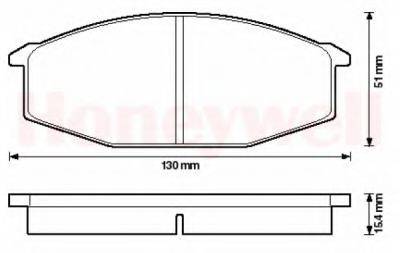 BENDIX 572316B Комплект гальмівних колодок, дискове гальмо