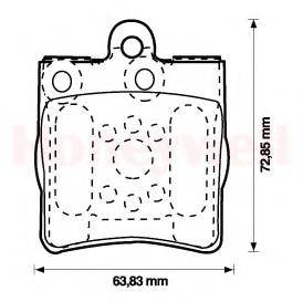 BENDIX 573093B Комплект гальмівних колодок, дискове гальмо