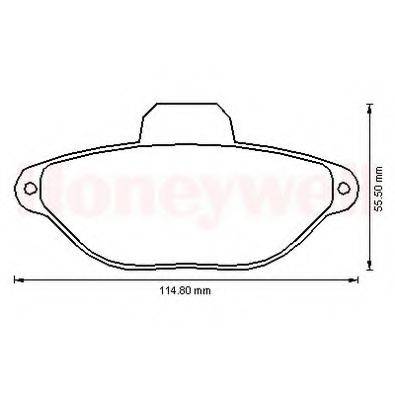 BENDIX 573169B Комплект гальмівних колодок, дискове гальмо