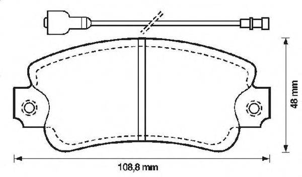 BENDIX 571285B Комплект гальмівних колодок, дискове гальмо