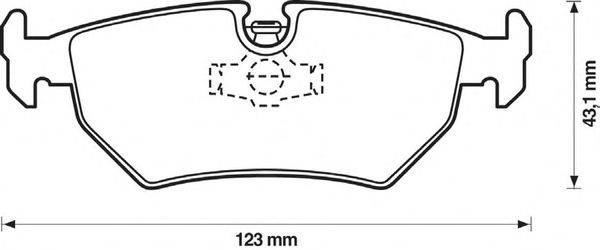 BENDIX 571395B Комплект гальмівних колодок, дискове гальмо