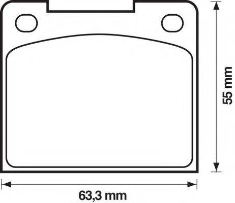 BENDIX 571204B Комплект гальмівних колодок, дискове гальмо