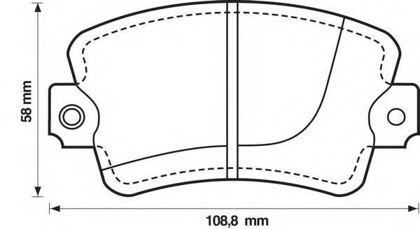 BENDIX 571246B Комплект гальмівних колодок, дискове гальмо