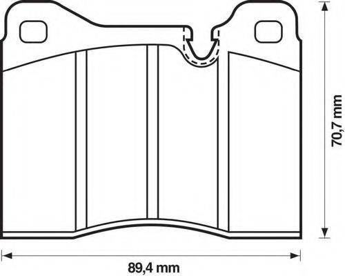 BENDIX 571260B Комплект гальмівних колодок, дискове гальмо