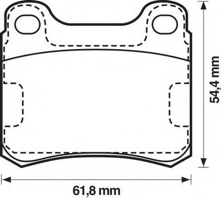 BENDIX 571344B Комплект гальмівних колодок, дискове гальмо