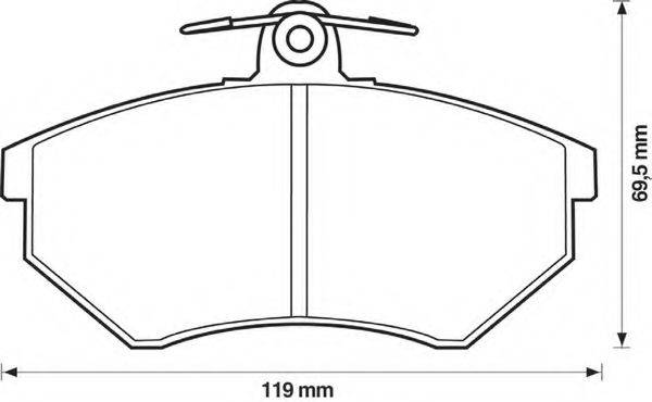 BENDIX 571357B Комплект гальмівних колодок, дискове гальмо