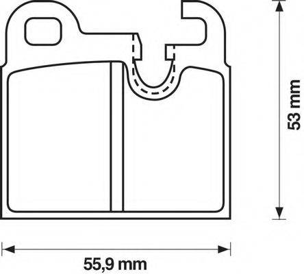 BENDIX 571374B Комплект гальмівних колодок, дискове гальмо