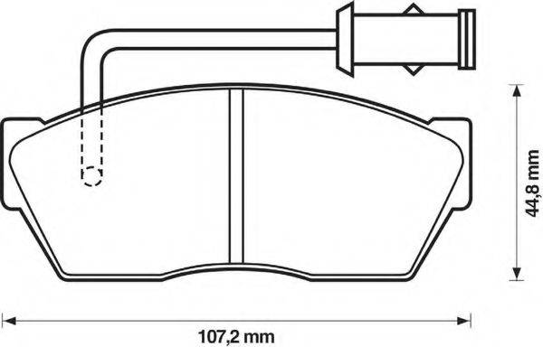 BENDIX 571386B Комплект гальмівних колодок, дискове гальмо