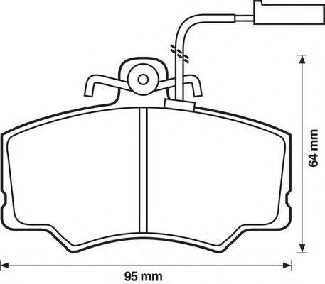 BENDIX 571433B Комплект гальмівних колодок, дискове гальмо