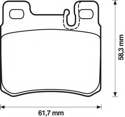 BENDIX 571435B Комплект гальмівних колодок, дискове гальмо