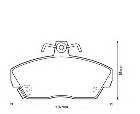 BENDIX 571437B Комплект гальмівних колодок, дискове гальмо