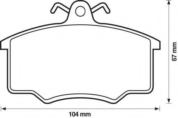 BENDIX 571491B Комплект гальмівних колодок, дискове гальмо